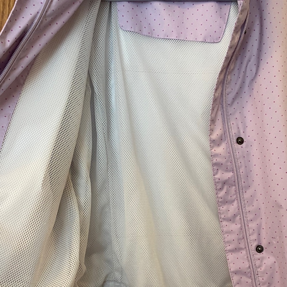 Columbia Omni Tech Women's Light Purple Hooded Rain Coat - Picture 4 of 10